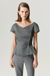 Double-Breasted V-Neck Tailored Vest